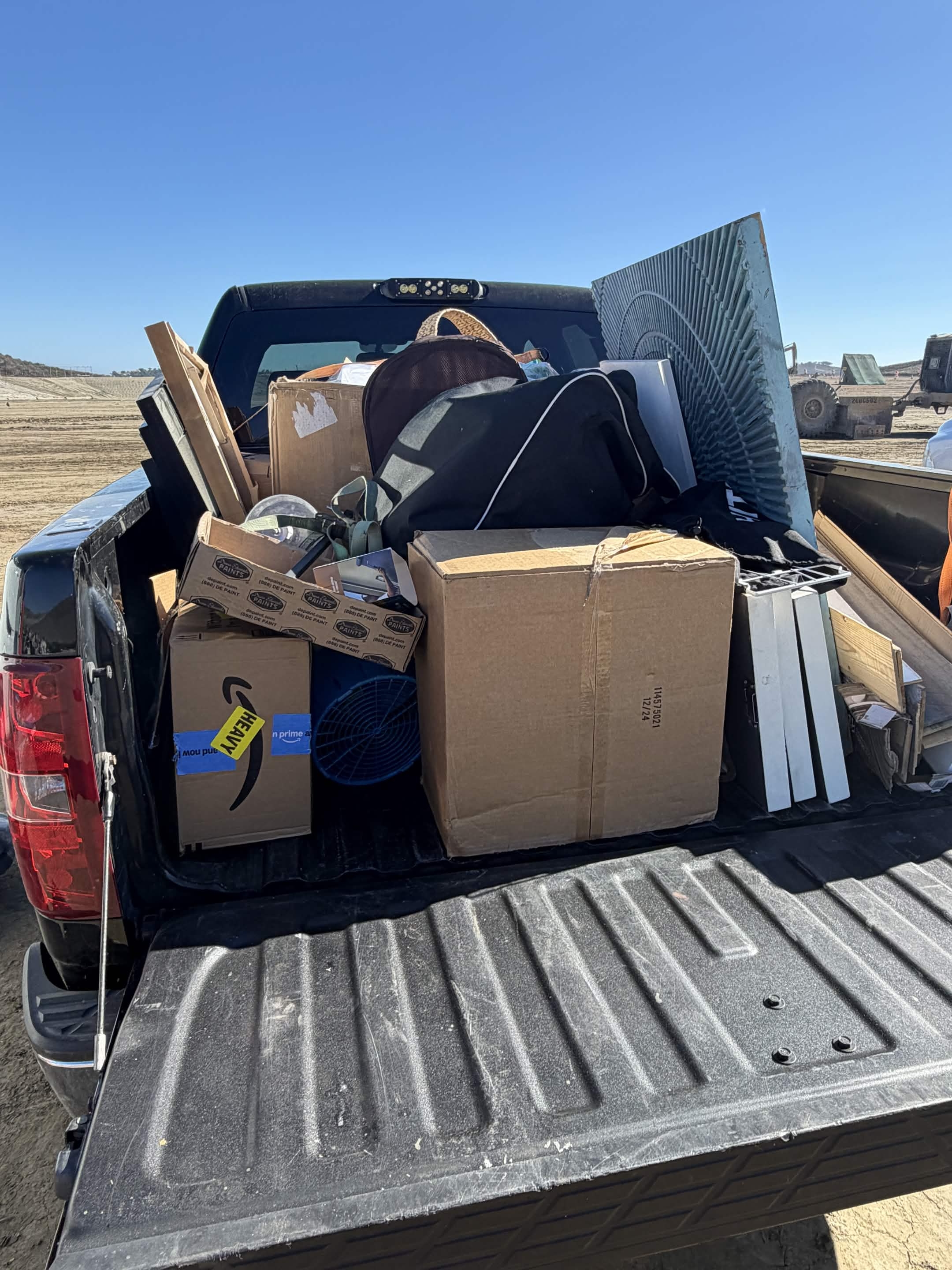 Junk removal load headed to the dump